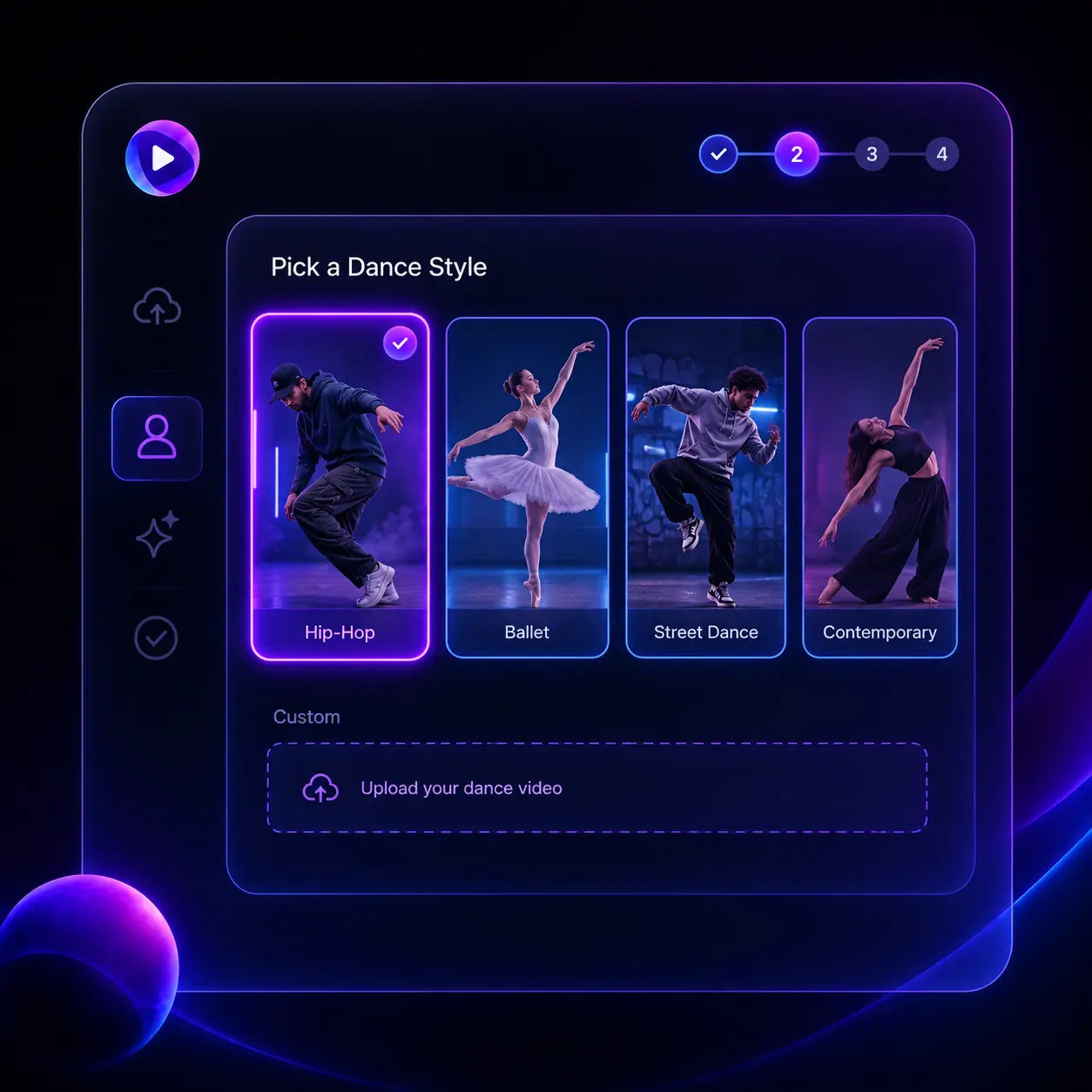 Tanzstil im KI-Tanzvideo-Generator wählen