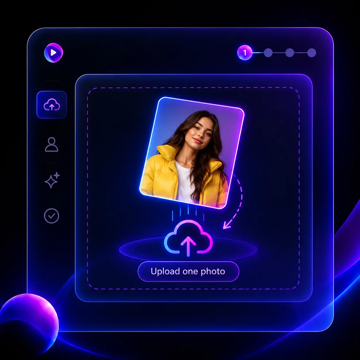 Загрузить одно фото в Bulin 47 AI Video Generator